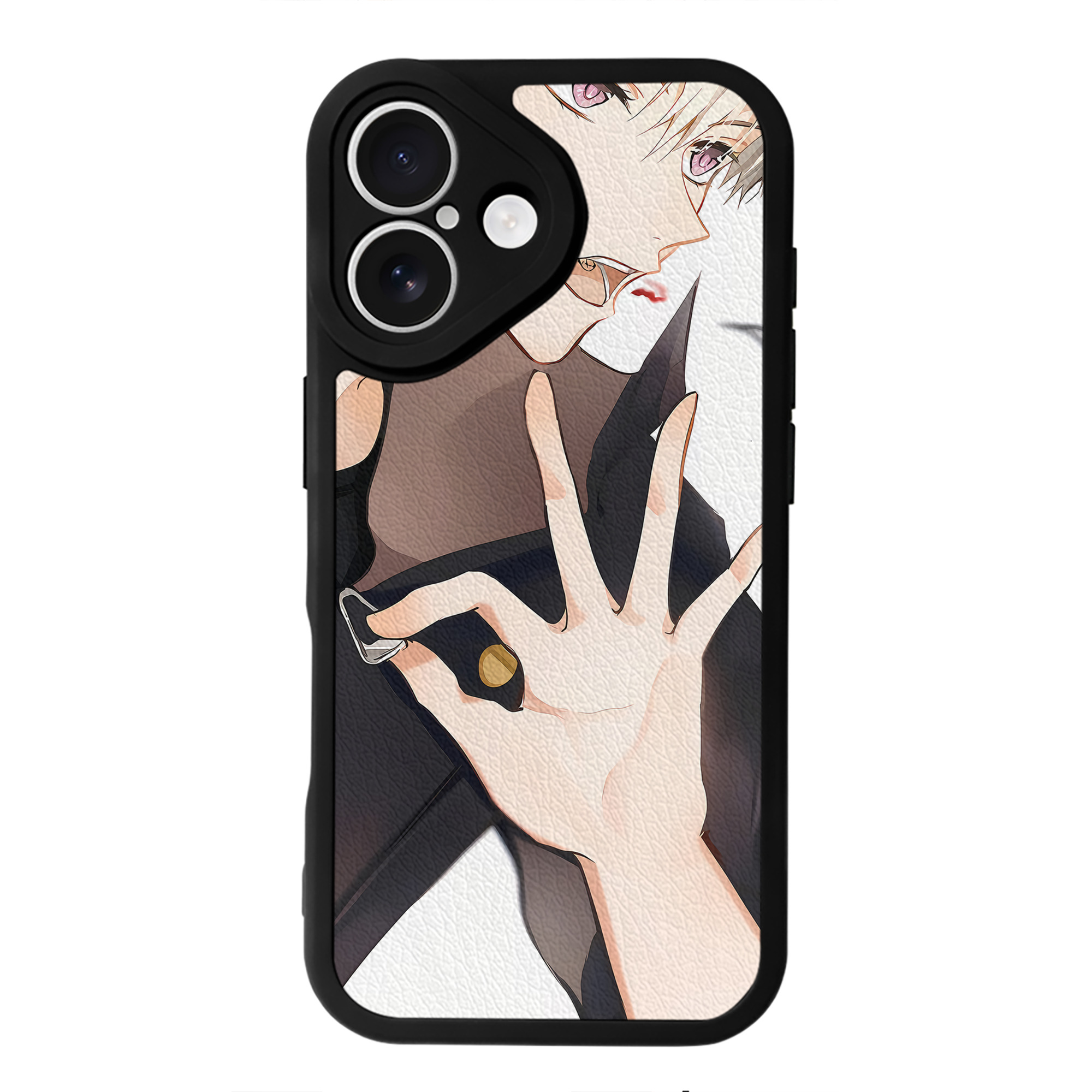 （画像用） 呪術廻戦 Jujutsu Kaisen 【iPhone 16シリーズ対応】シリコンスマホケース（レザー調） 材質：シリコン